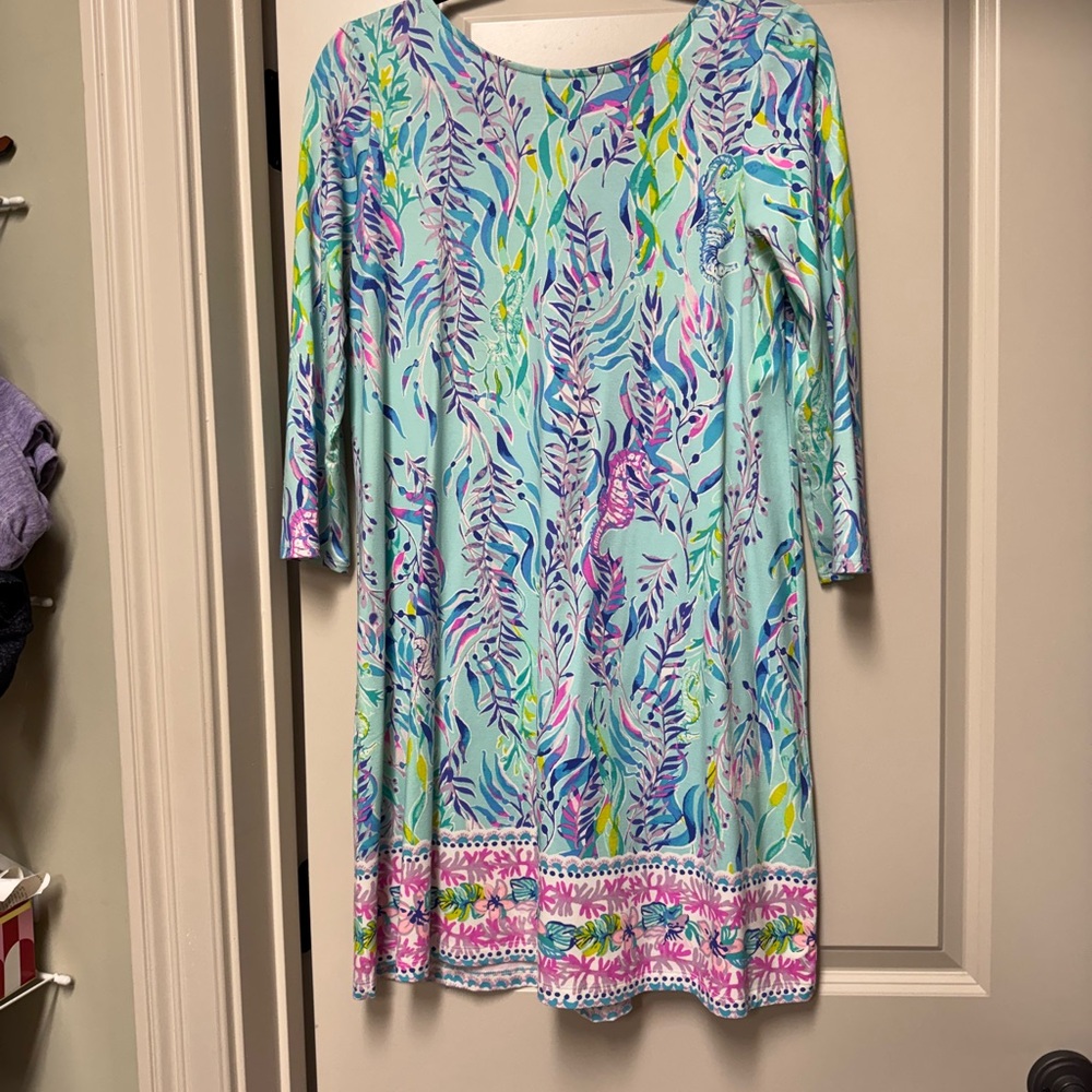 Lily Pulitzer  Colorful Floral Long Sleeve Dress.